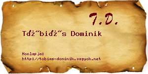 Tóbiás Dominik névjegykártya