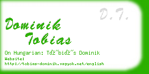 dominik tobias business card